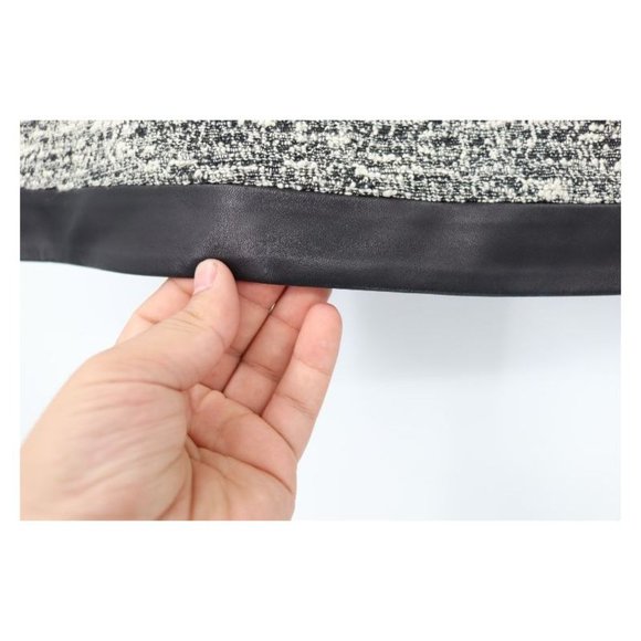 RAG & BONE Skirt Womens XO W27 Kensington Tweed Mini Lamb Leather back zip - Picture 4 of 13